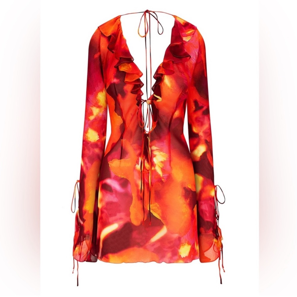 Rat & Boa Fiery Orange and Fuchsia Dress